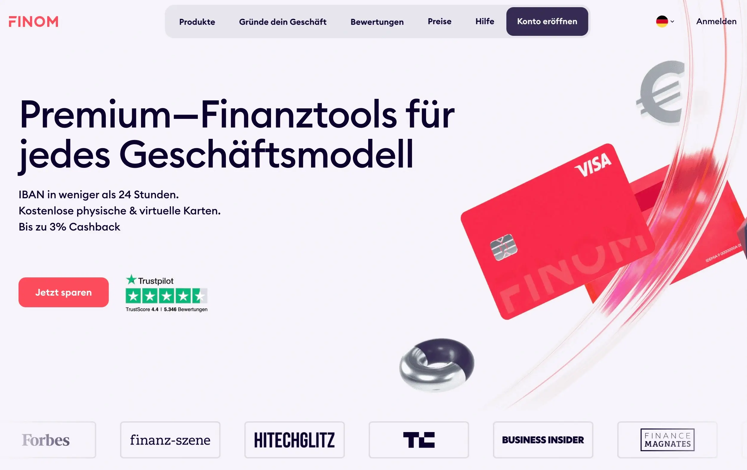 Finom ist ein Fintech-Unternehmen, das Geschäftskonten für Selbstständige anbietet.