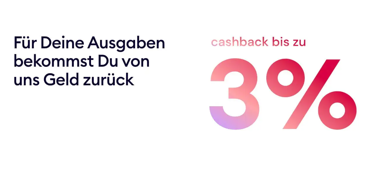 Bis zu 3 % Cashback auf alle Kartenumsätze