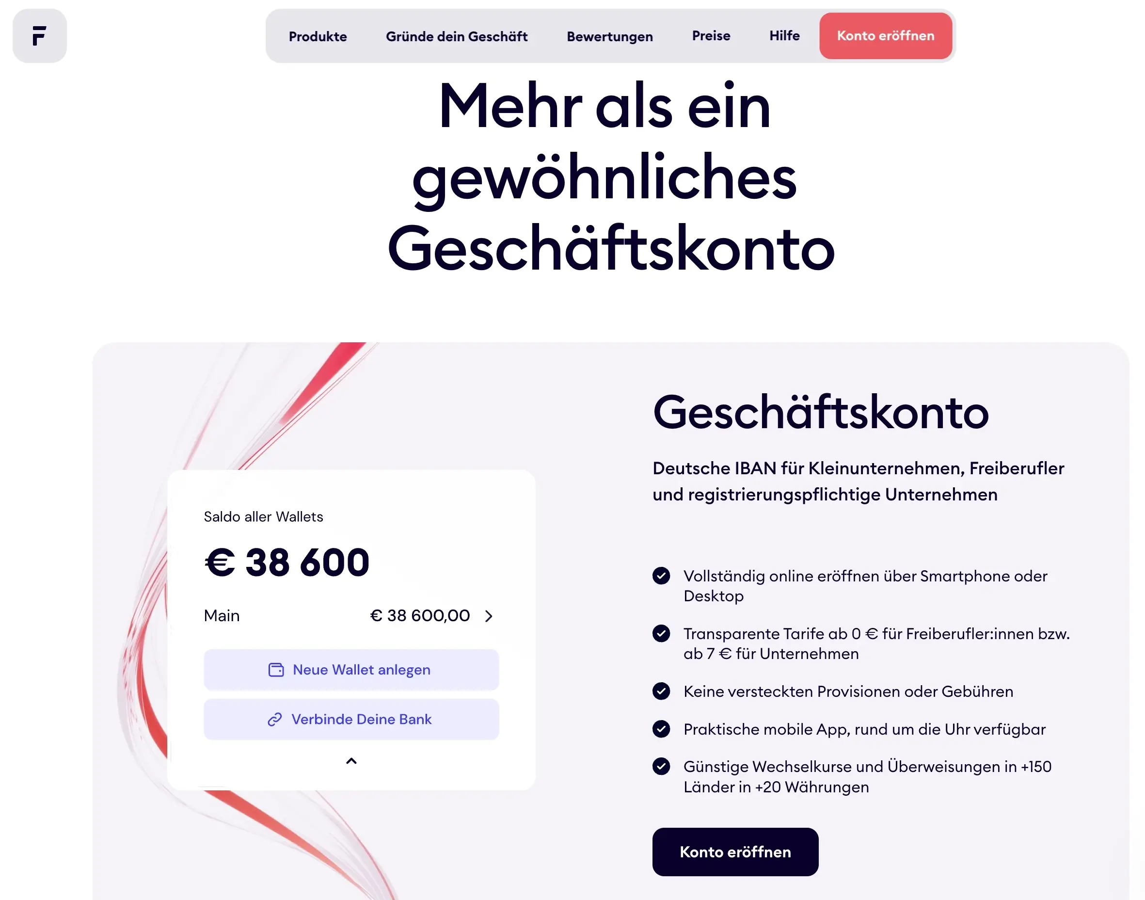 Finom: Geschäftskonto mit Wallets