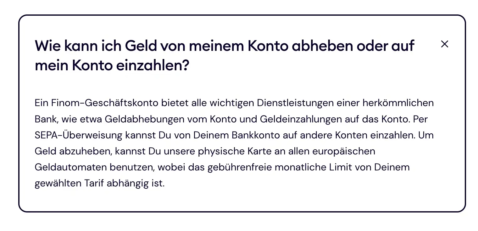 Wie kann ich Geld von meinem Konto abheben oder auf mein Konto einzahlen?